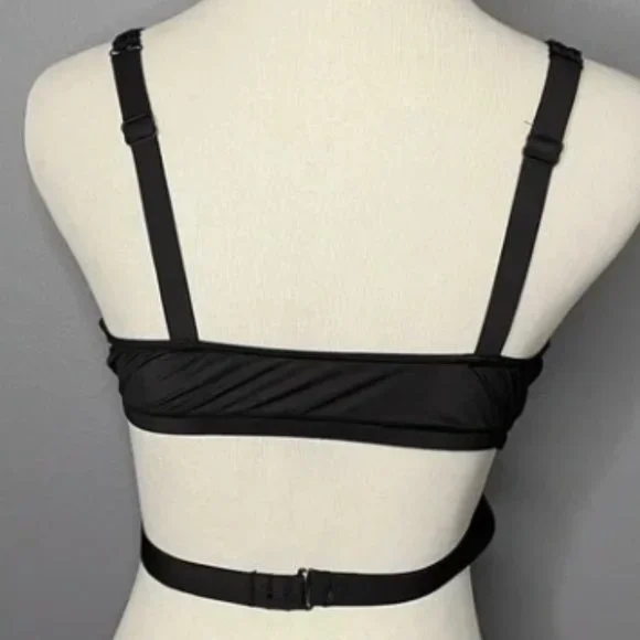 (2273) SKIMS SHEER WRAP - CROSSBODY in SOOT Sz S - Picture 2 of 2